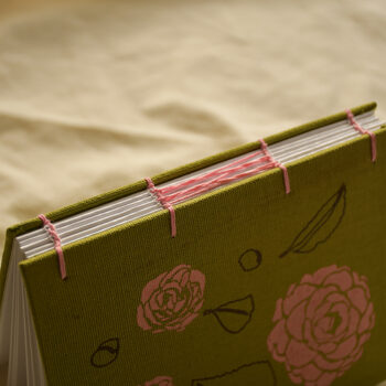 法式與科普特式混合縫法 裸背 | 客製化 手工書 - 書背